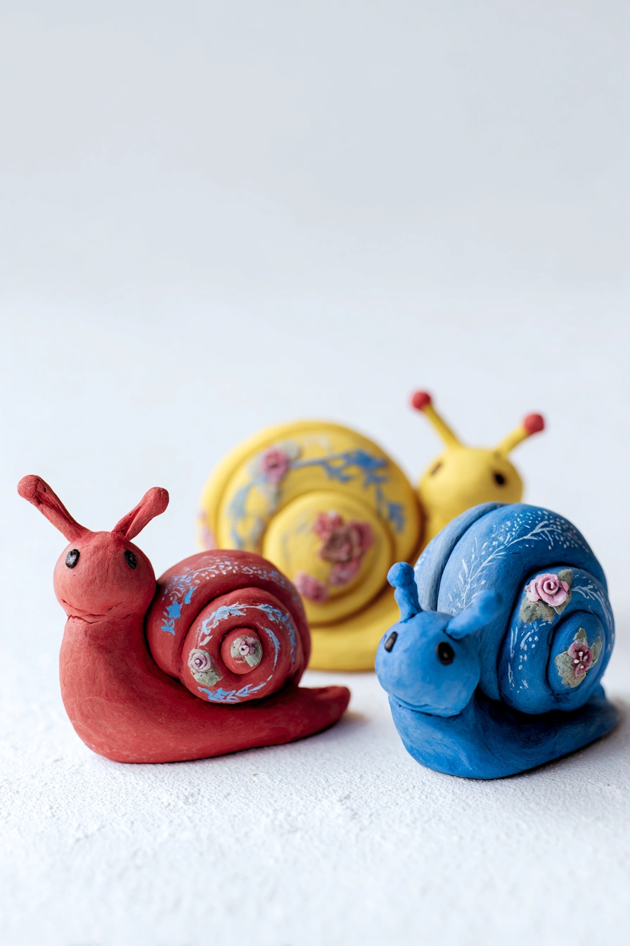 Whimsical Floral Snail Sculptures