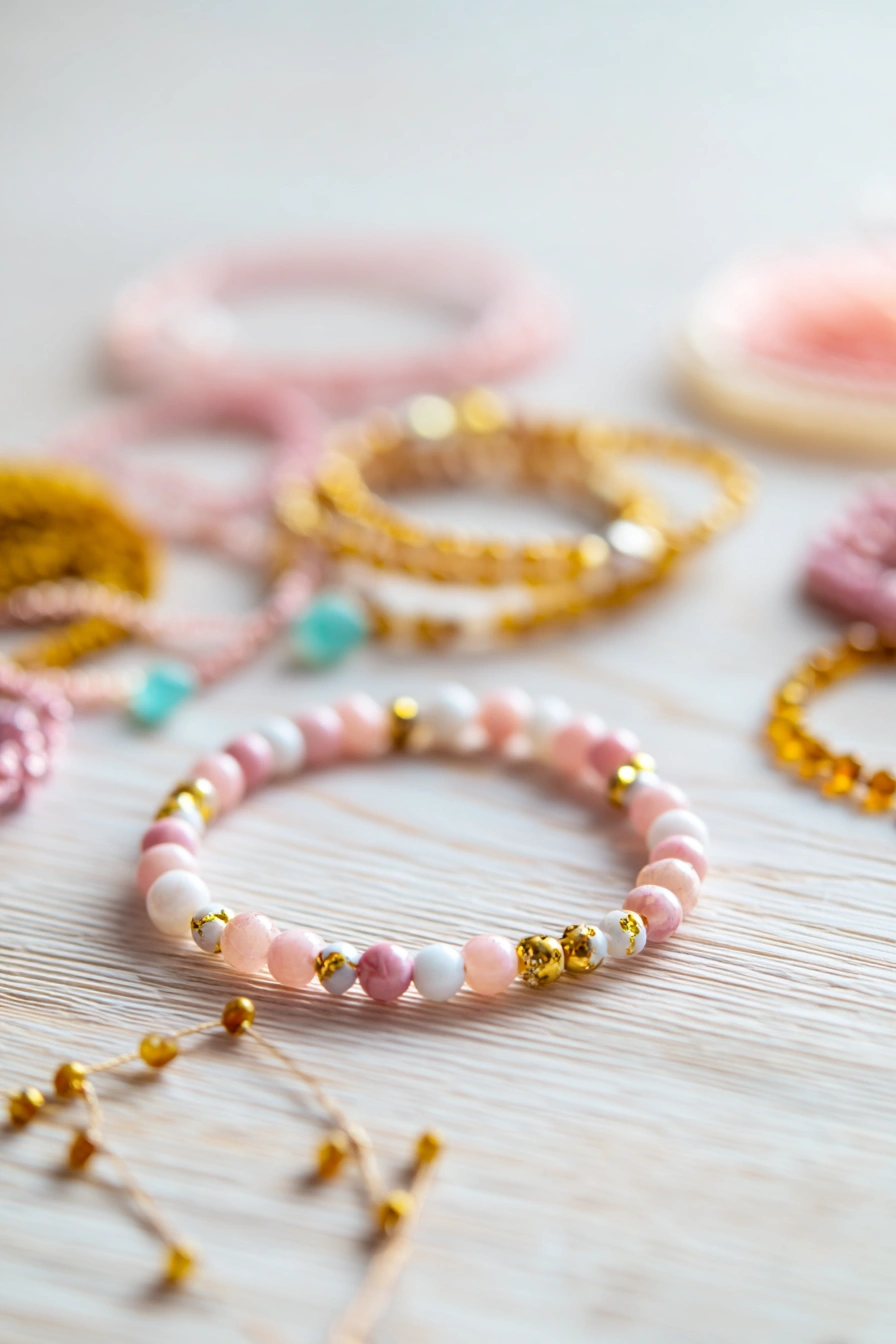 Blush & Gold Beaded Beauty