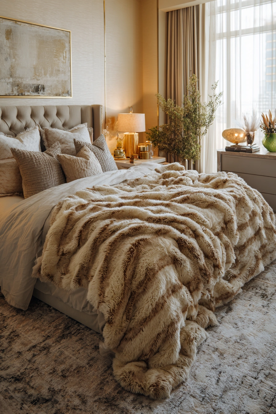 Golden Glow with Plush Luxury