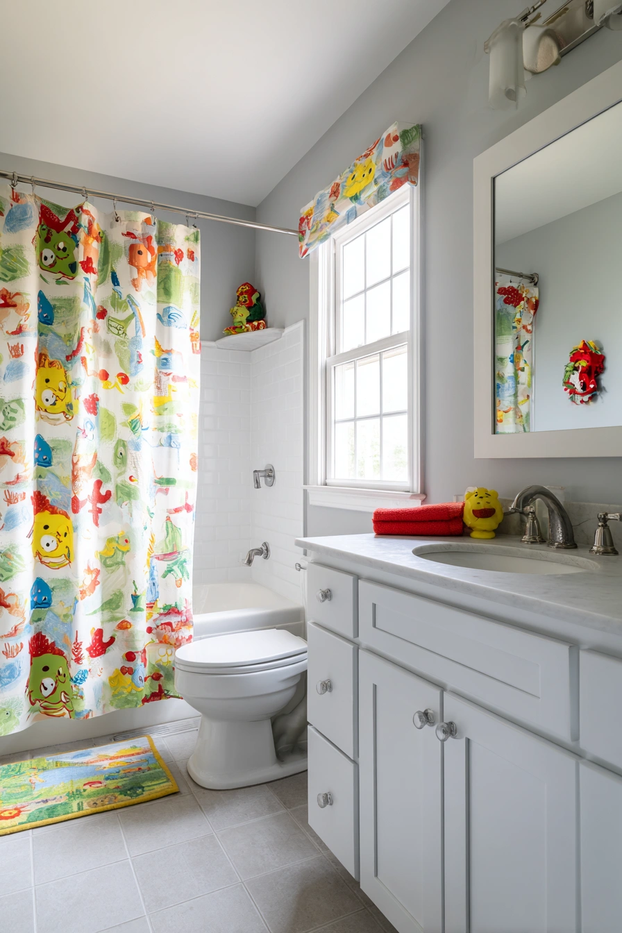 Cheerful Cartoon Critters Bathroom