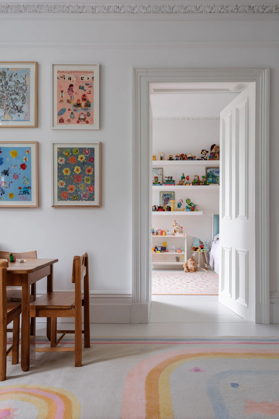 Artful Playroom with Rainbow Touches