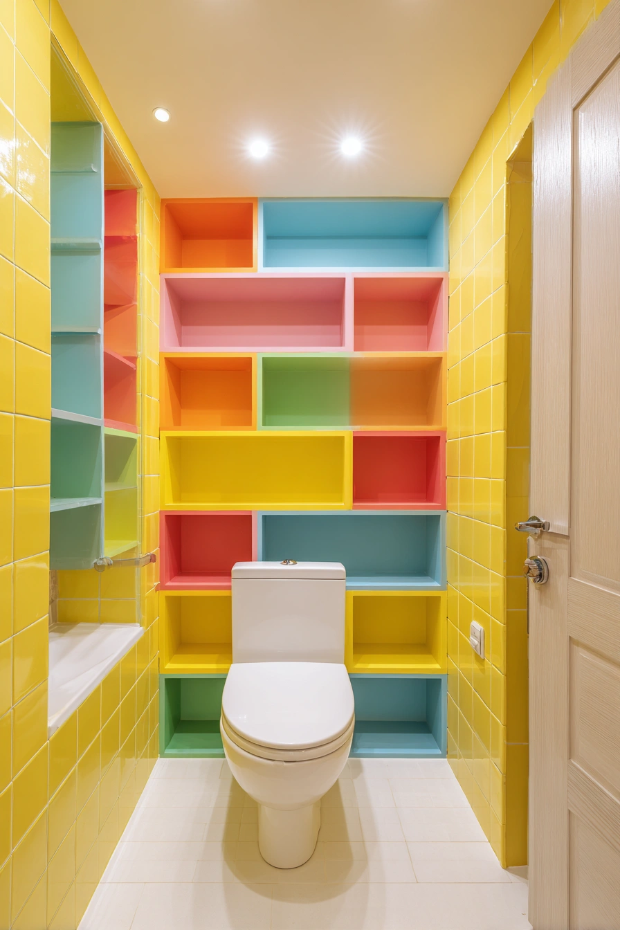 Color Pop Rainbow Bathroom