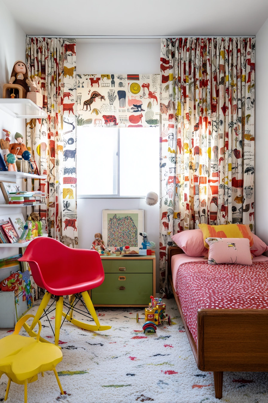 Eclectic Jungle-Inspired Kids Room