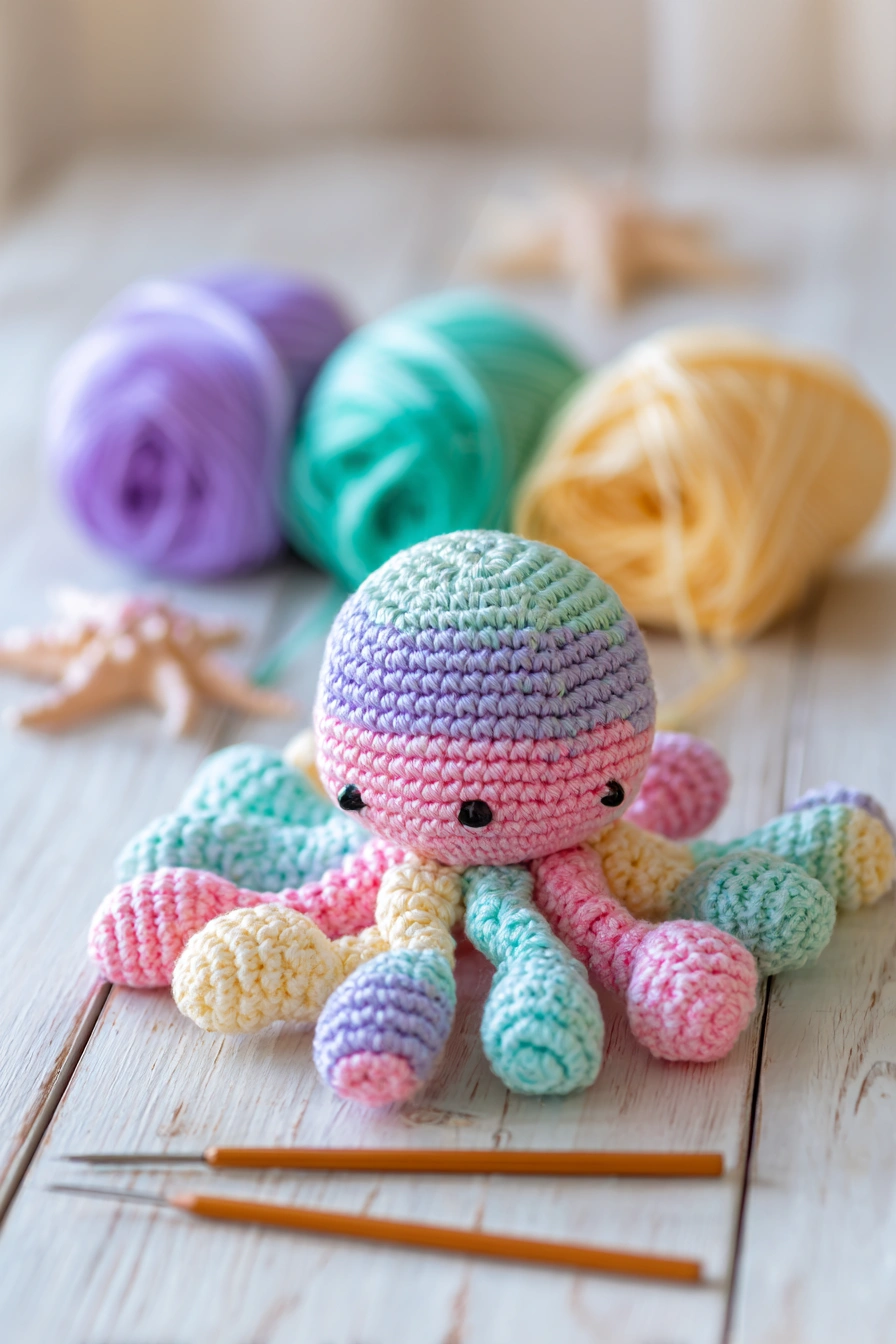 Pastel Tentacle Crochet Octopus