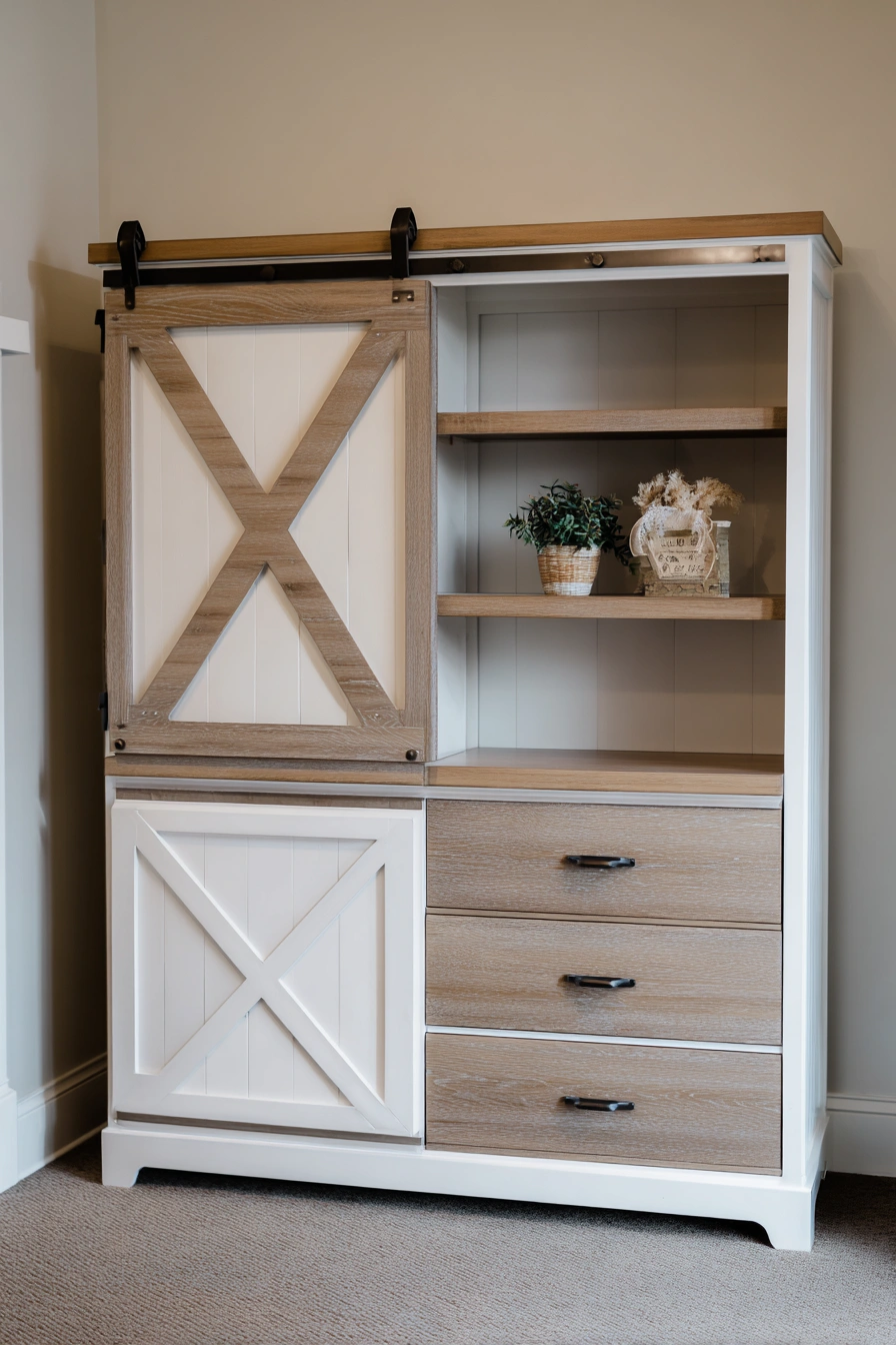 Modern Farmhouse Storage Cabinet