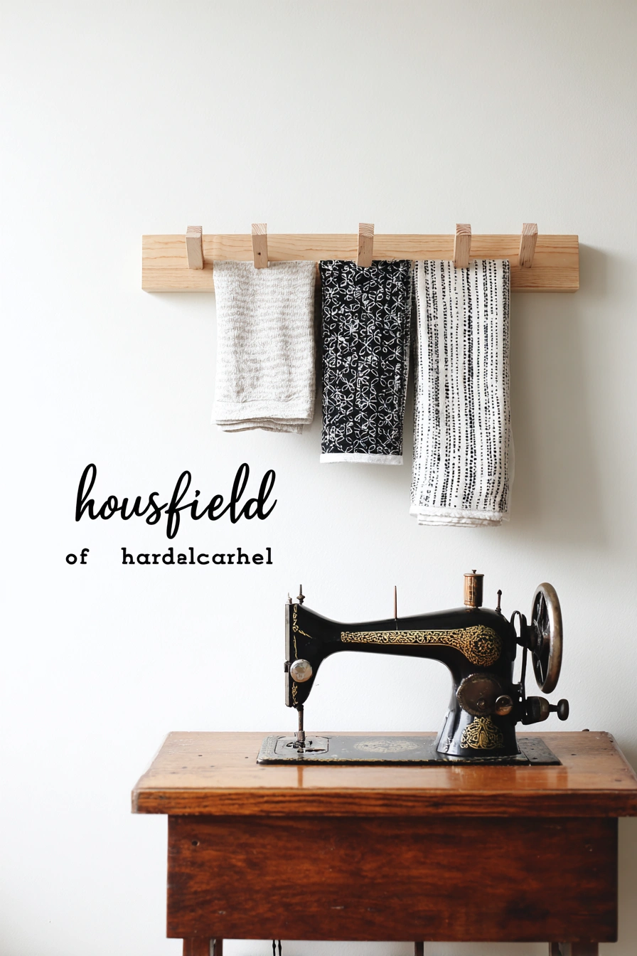 Vintage Sewing Station with Rustic Charm