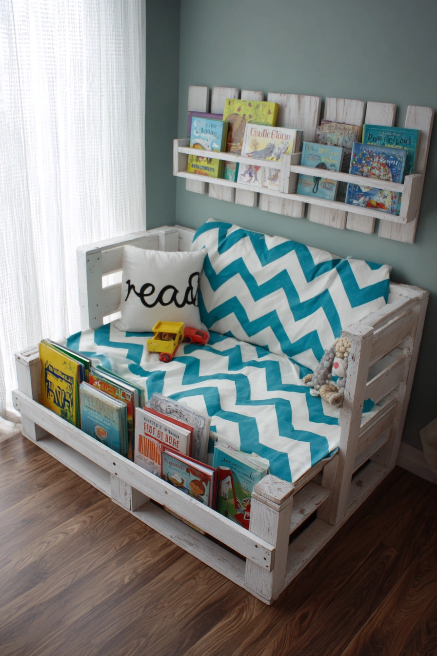 Adorable DIY Kids Reading Nook
