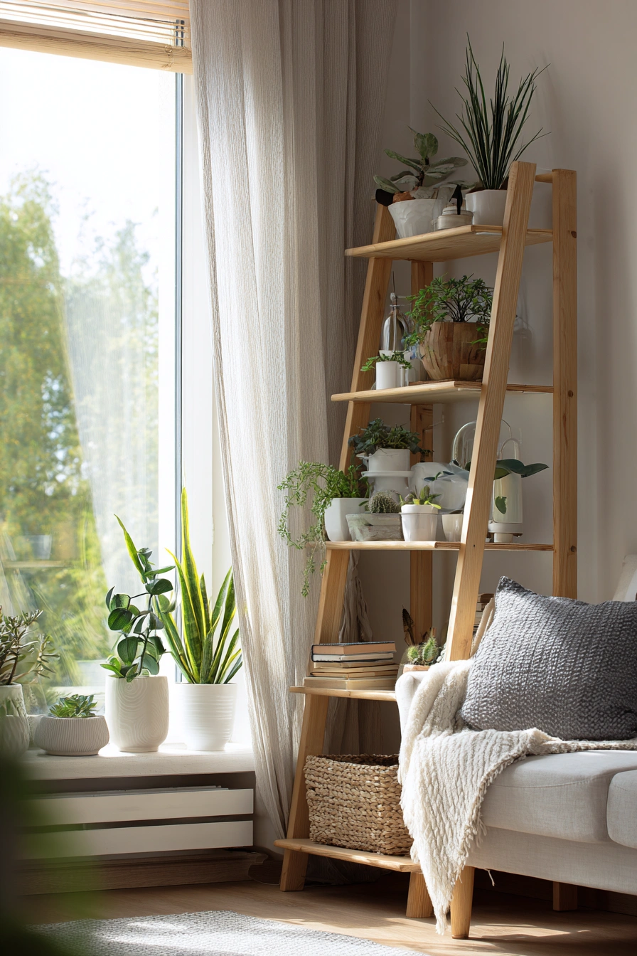 Scandi Ladder Shelf for Plant Lovers