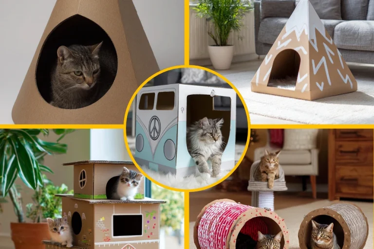 14 Easy DIY Cardboard Cat House Ideas