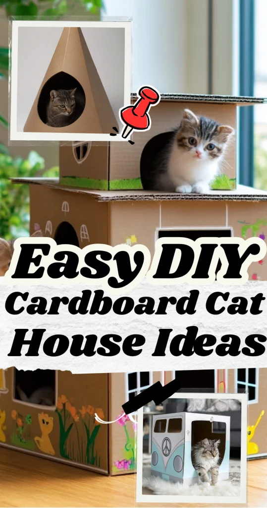 14 Easy DIY Cardboard Cat House Ideas