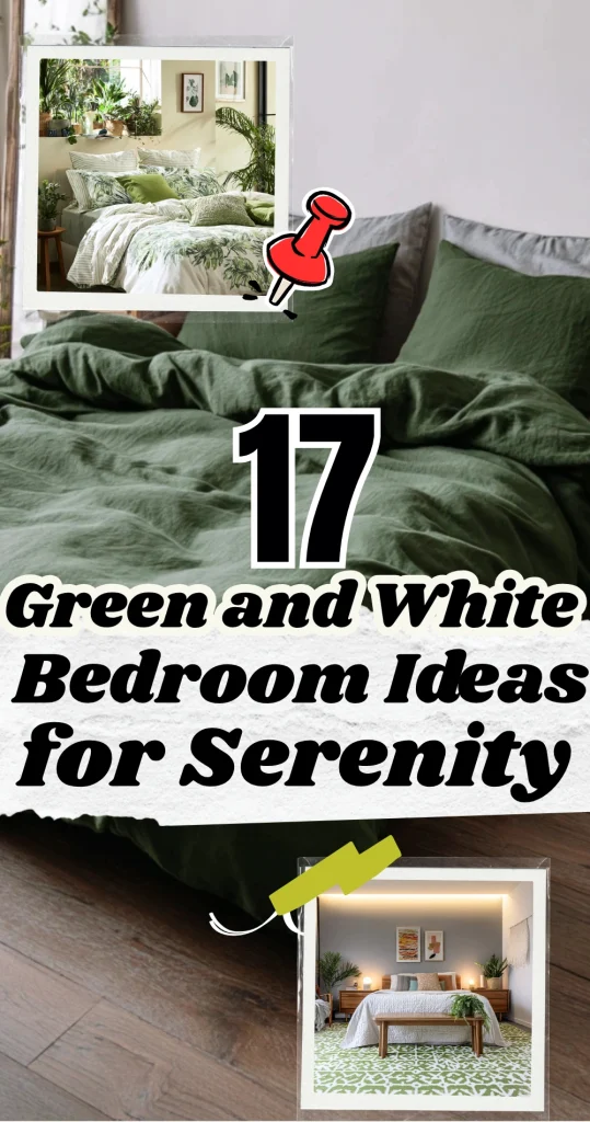17 Green and White Bedroom Ideas for Serenity