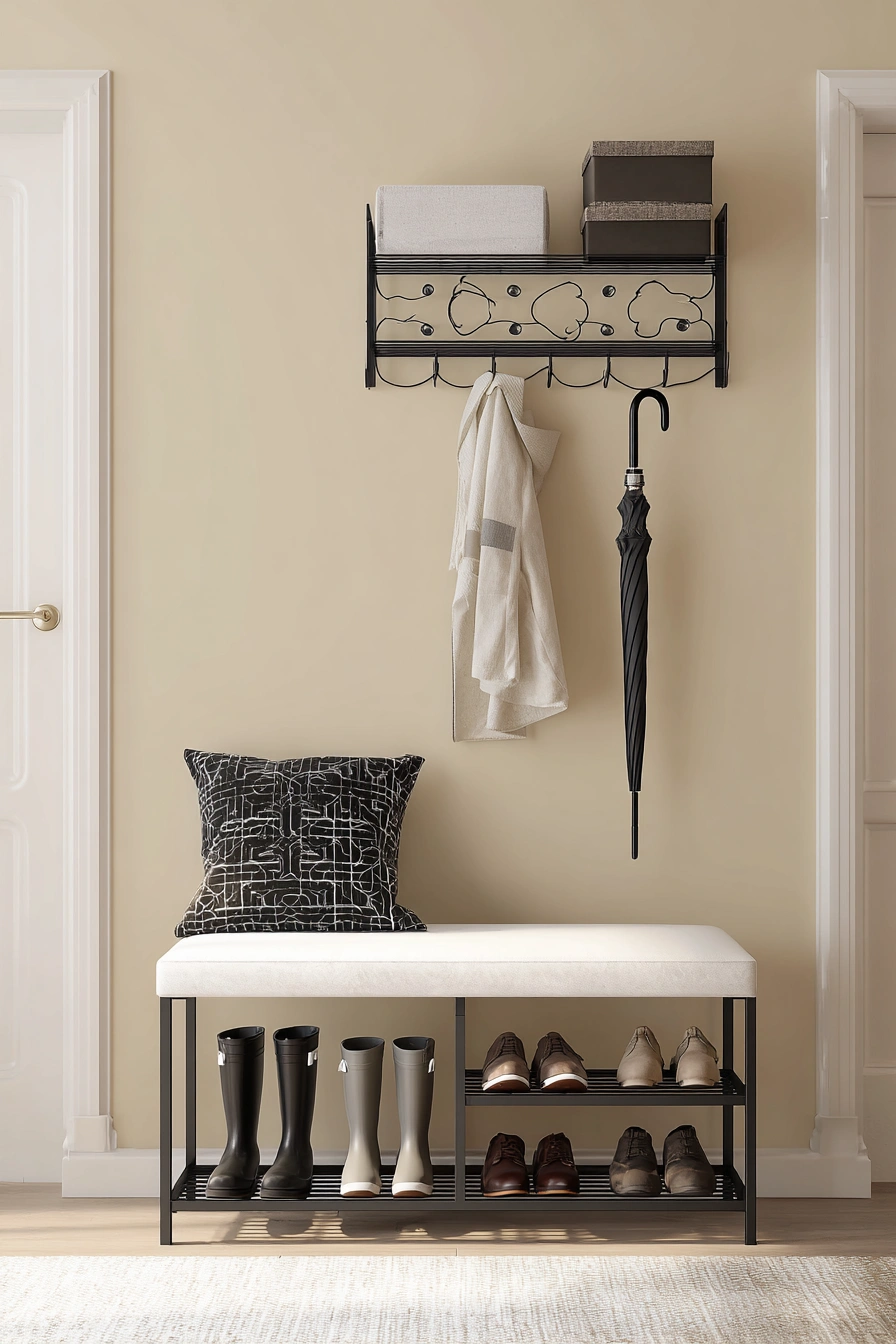 Entryway Shoe Bench with Smart Storage