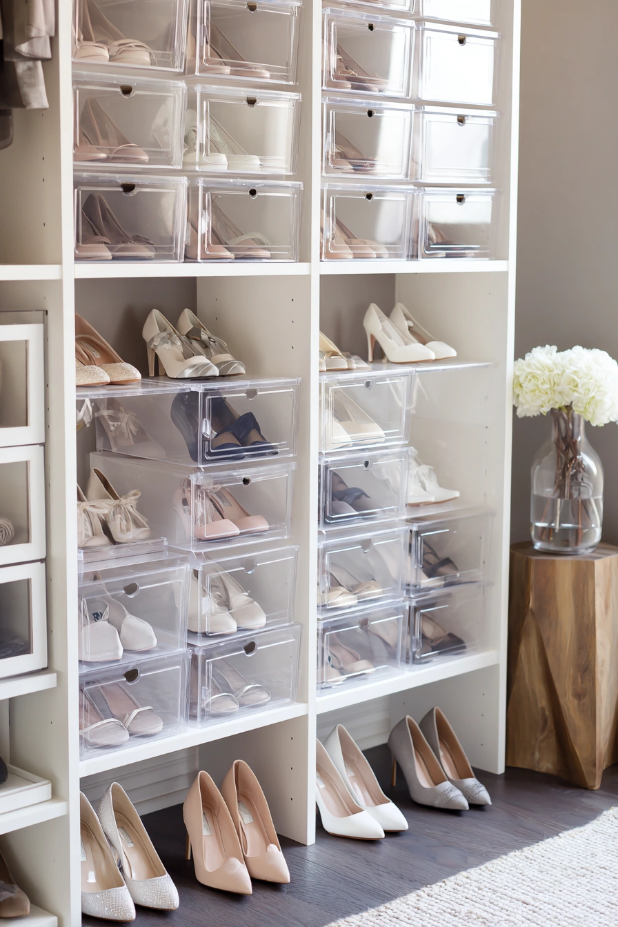 Clear Shoe Boxes for Sleek Organization