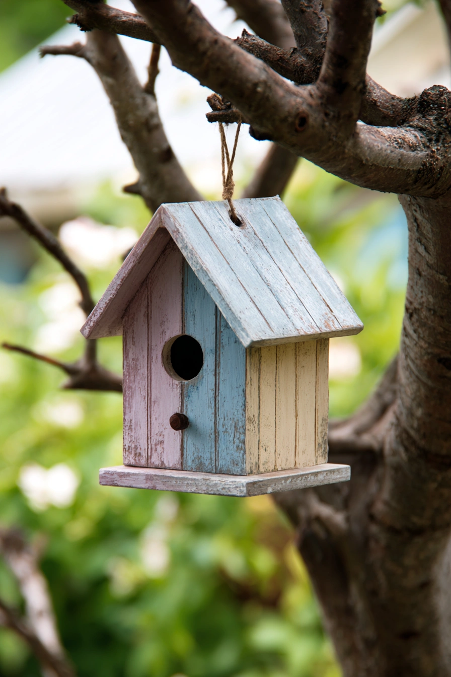 Colorful Birdhouse with a Hidden Compartment