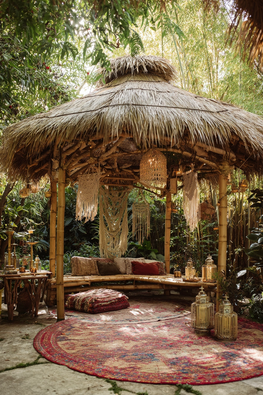 Boho Bamboo Gazebo with Tiki Vibes