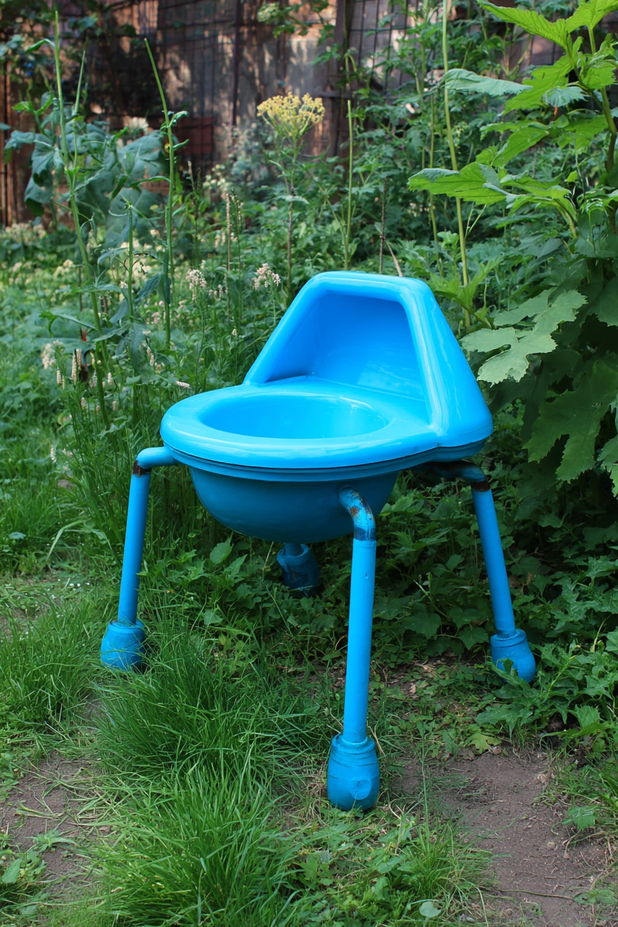 Upcycled Drum Chair with Futuristic Flair