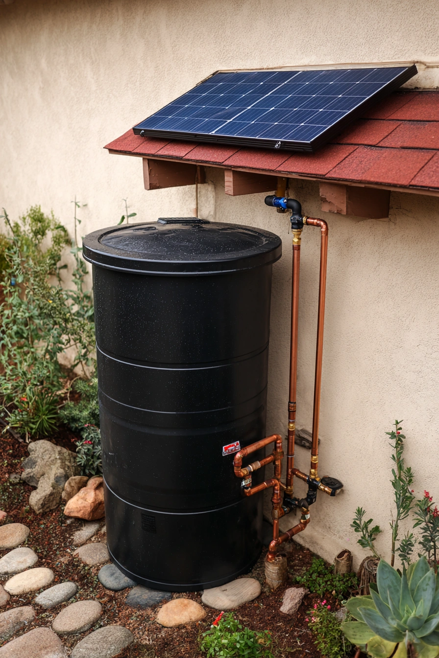 Solar-Powered Rain Barrel System