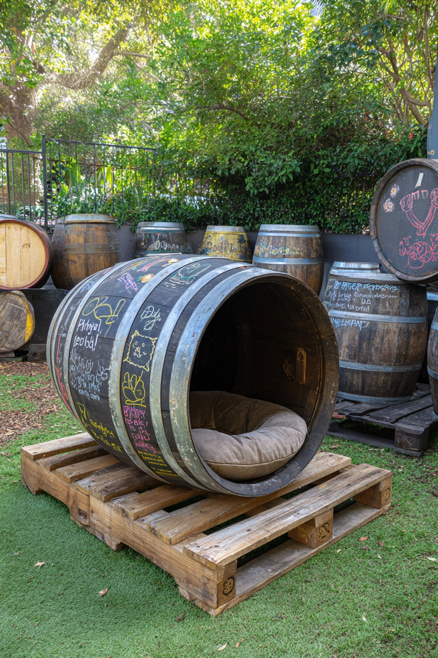 Barrel Lounge Pod with Chalkboard Finish