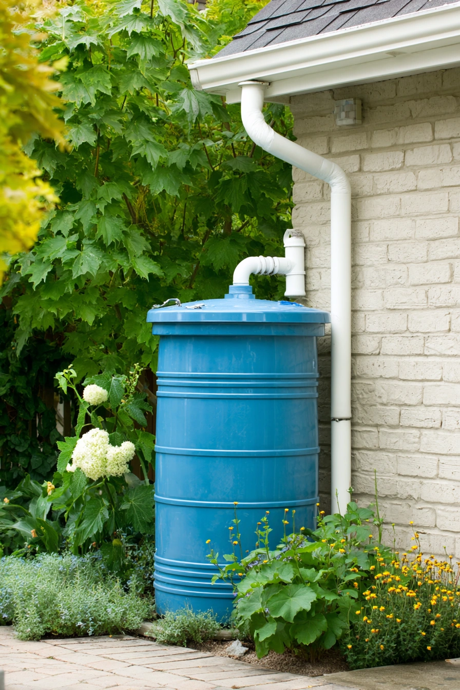 Downspout Rain Barrel for Easy Water Harvesting
