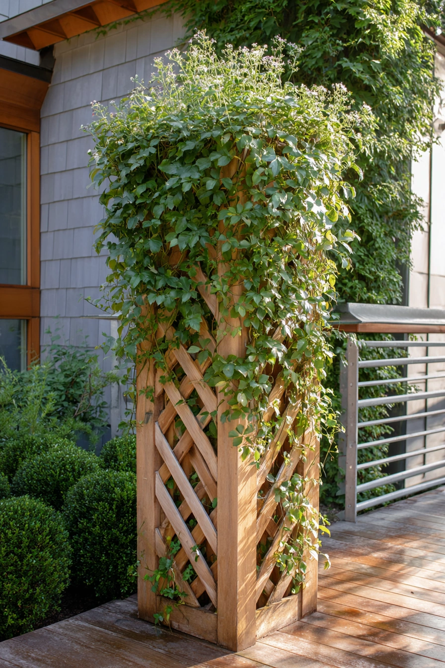 Vertical Planter Tower with Trellis Style