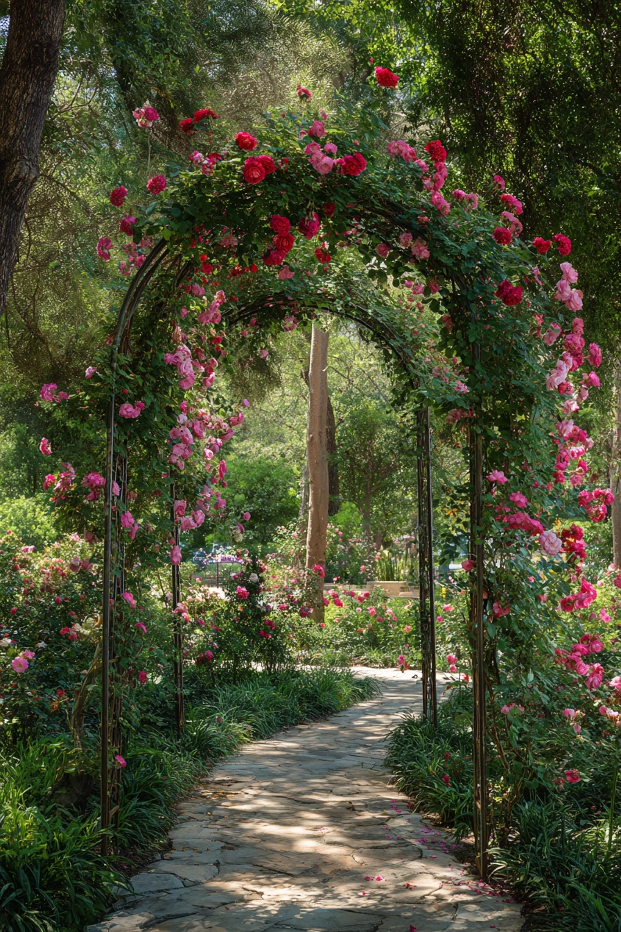 Romantic Garden Arch with Climbing Roses