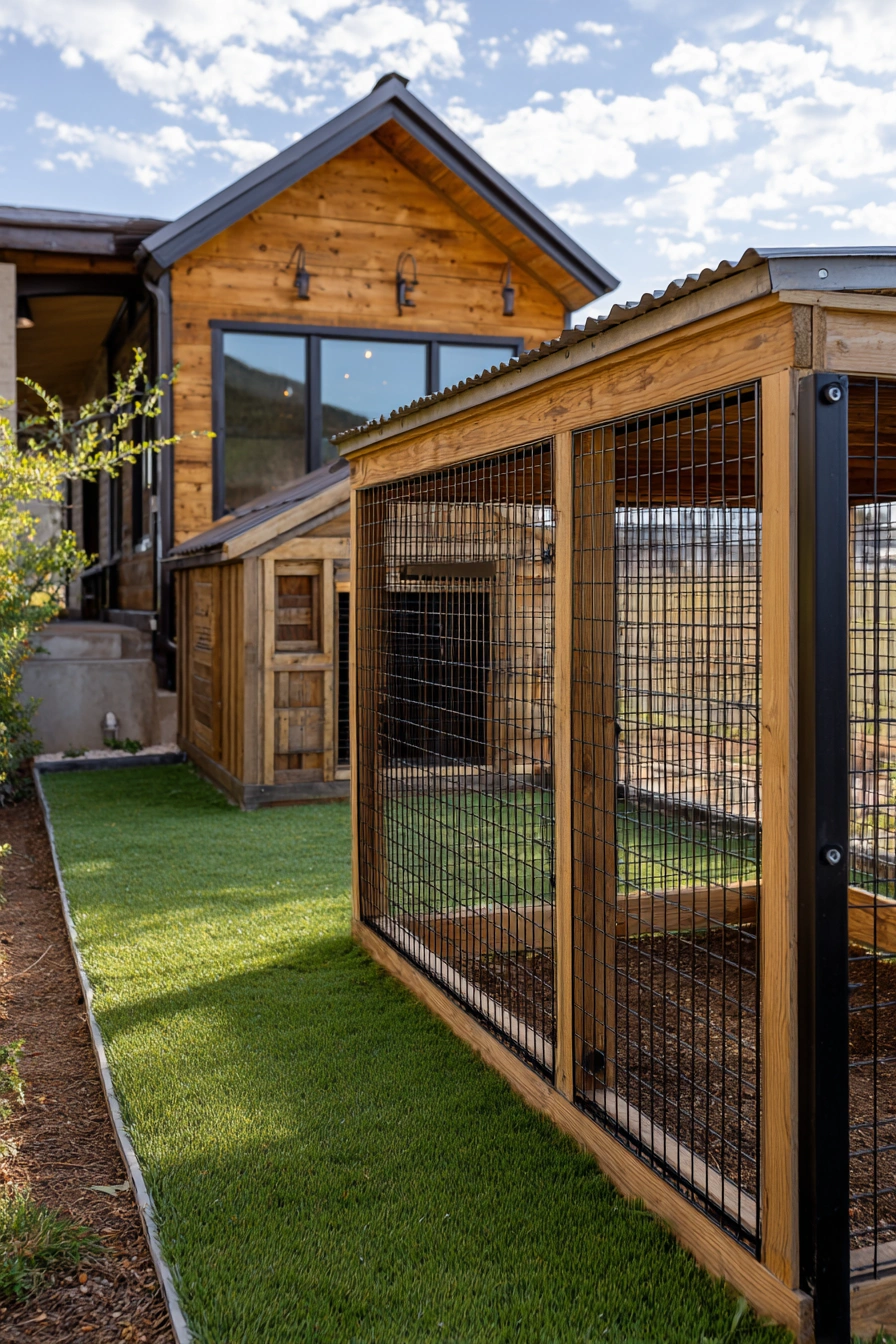 Stylish Cattle Panel Chicken Coop Run