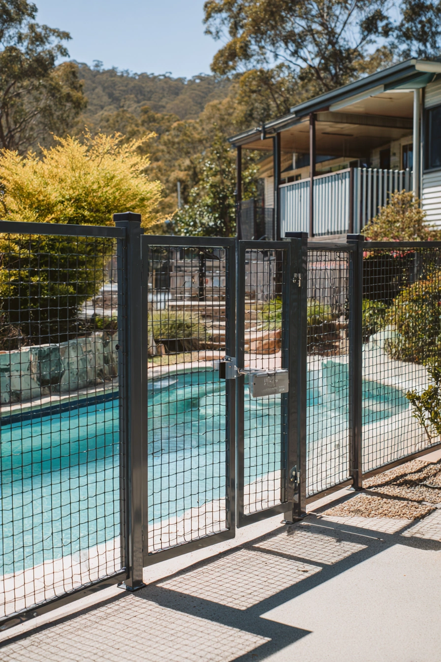 Modern Pool Fence with Cattle Panel Style