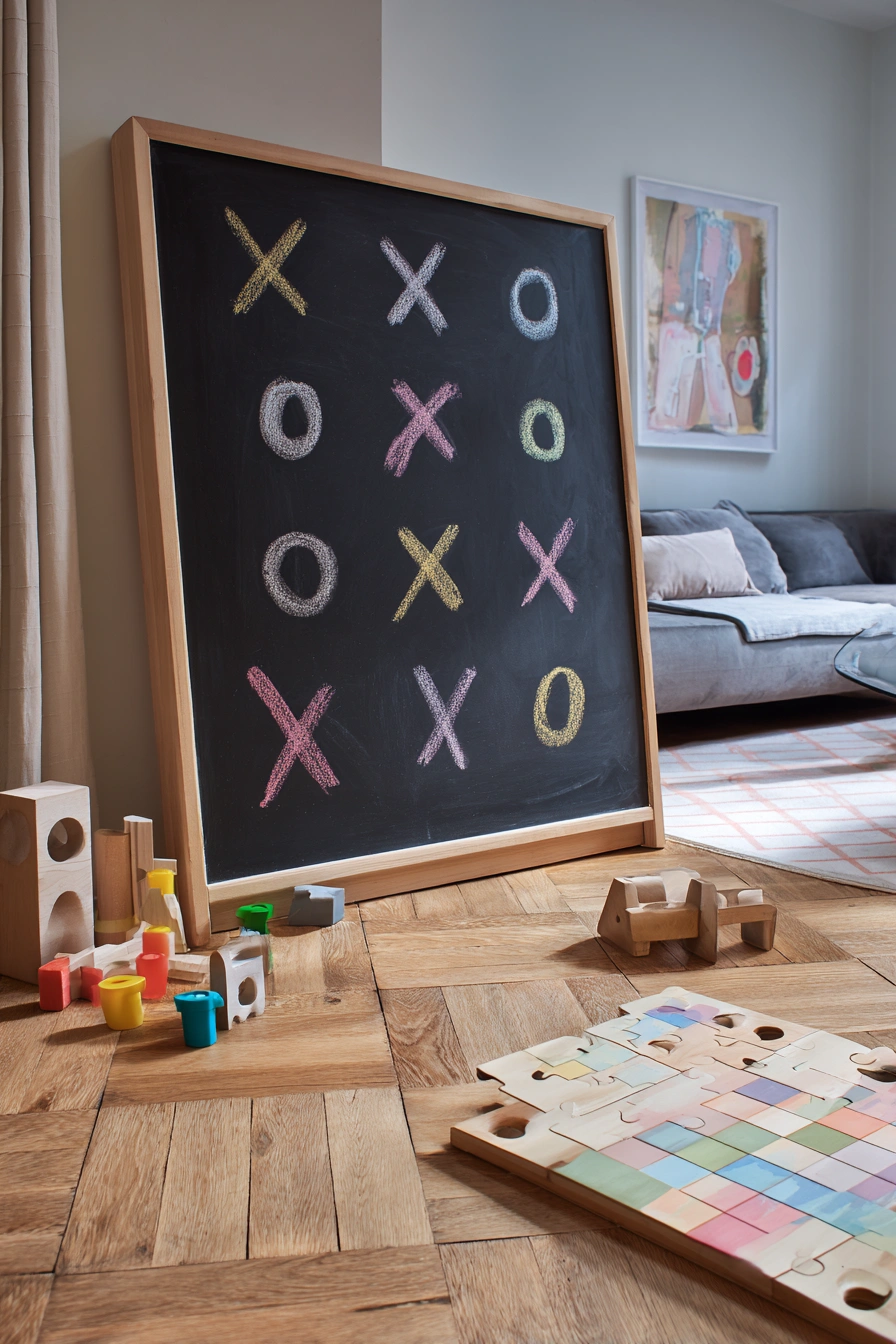 Giant Chalkboard Tic-Tac-Toe Fun