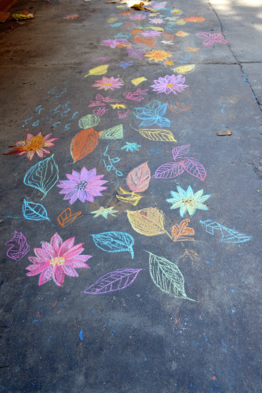 Colorful Flower & Leaf Trail
