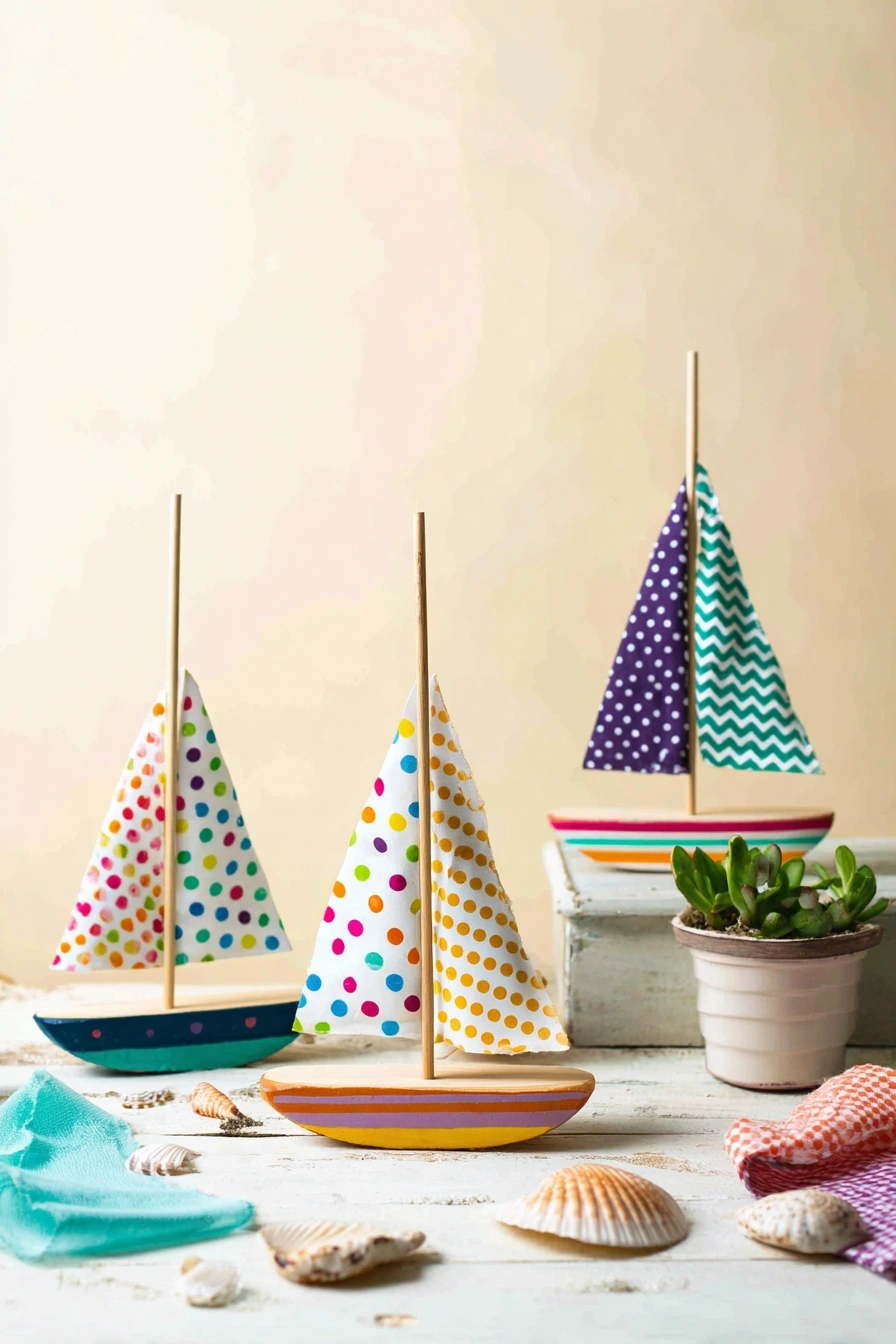 Playful Patterned Sailboats for Kids