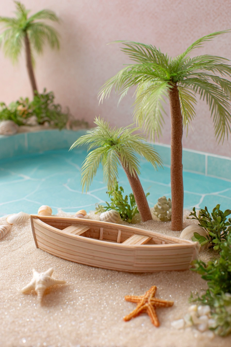 Tropical Beach-Themed Popsicle Boat