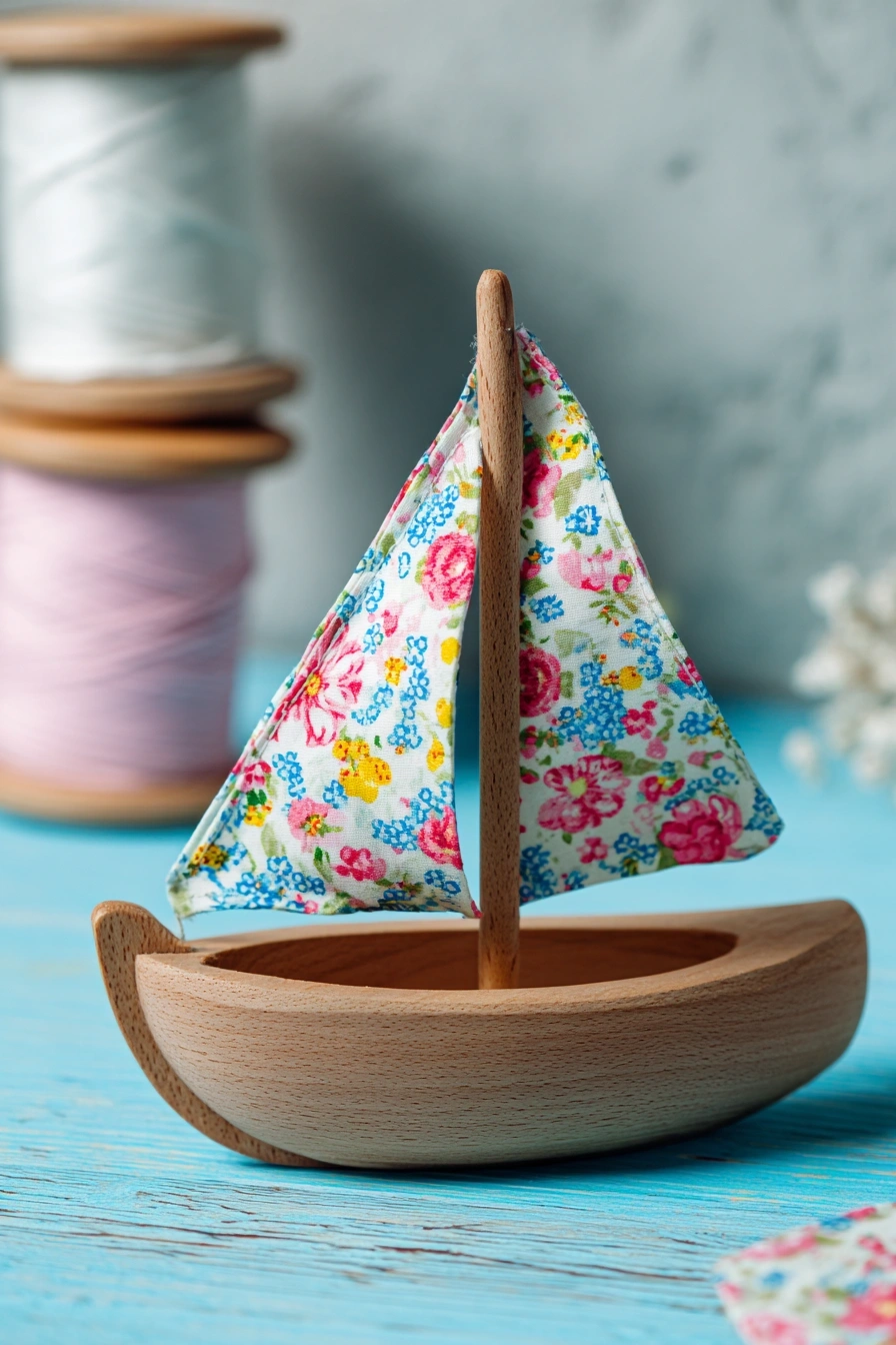 Whimsical Floral Sailboat Craft