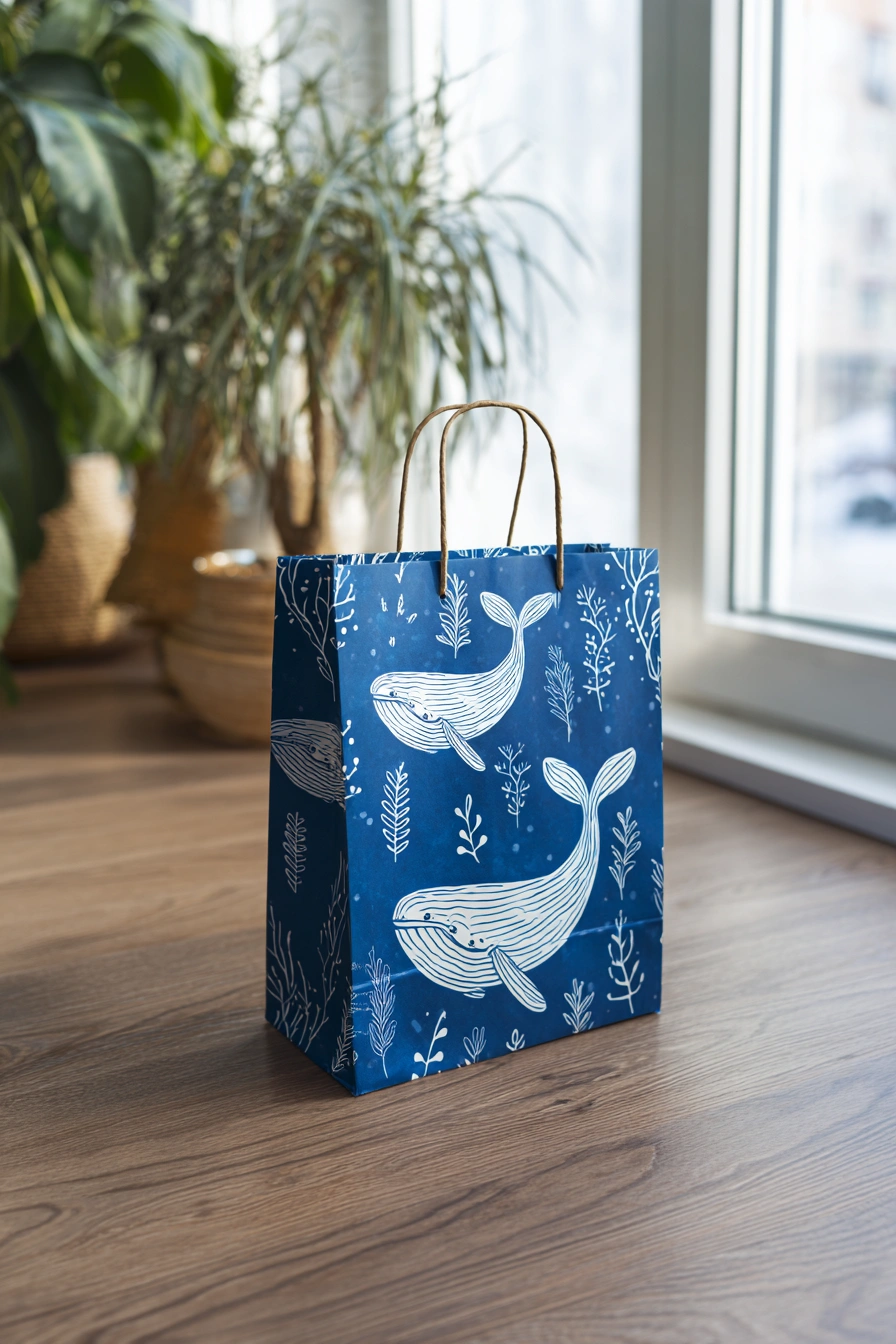 Ocean-Inspired Whale Gift Bag