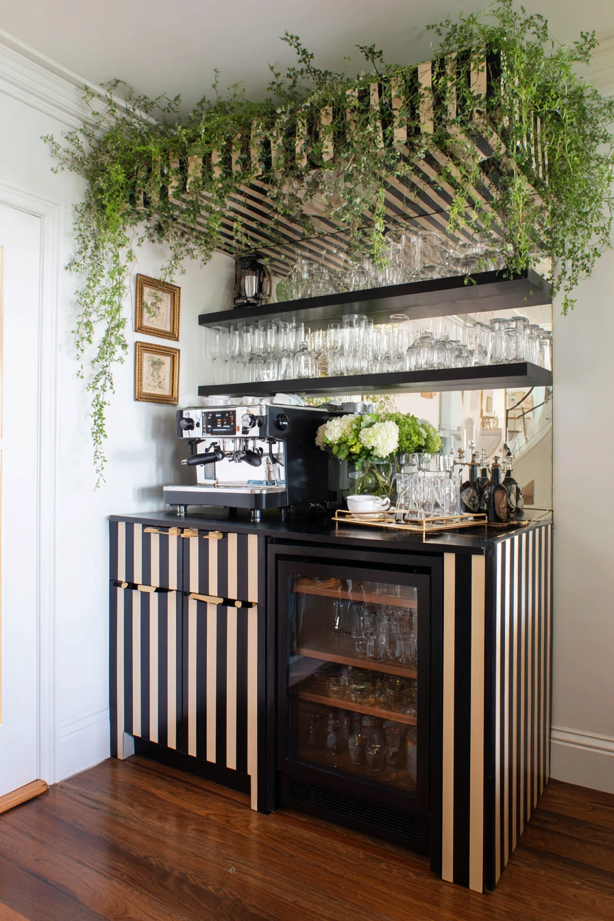 Chic Café-Style Coffee Bar Elegance
