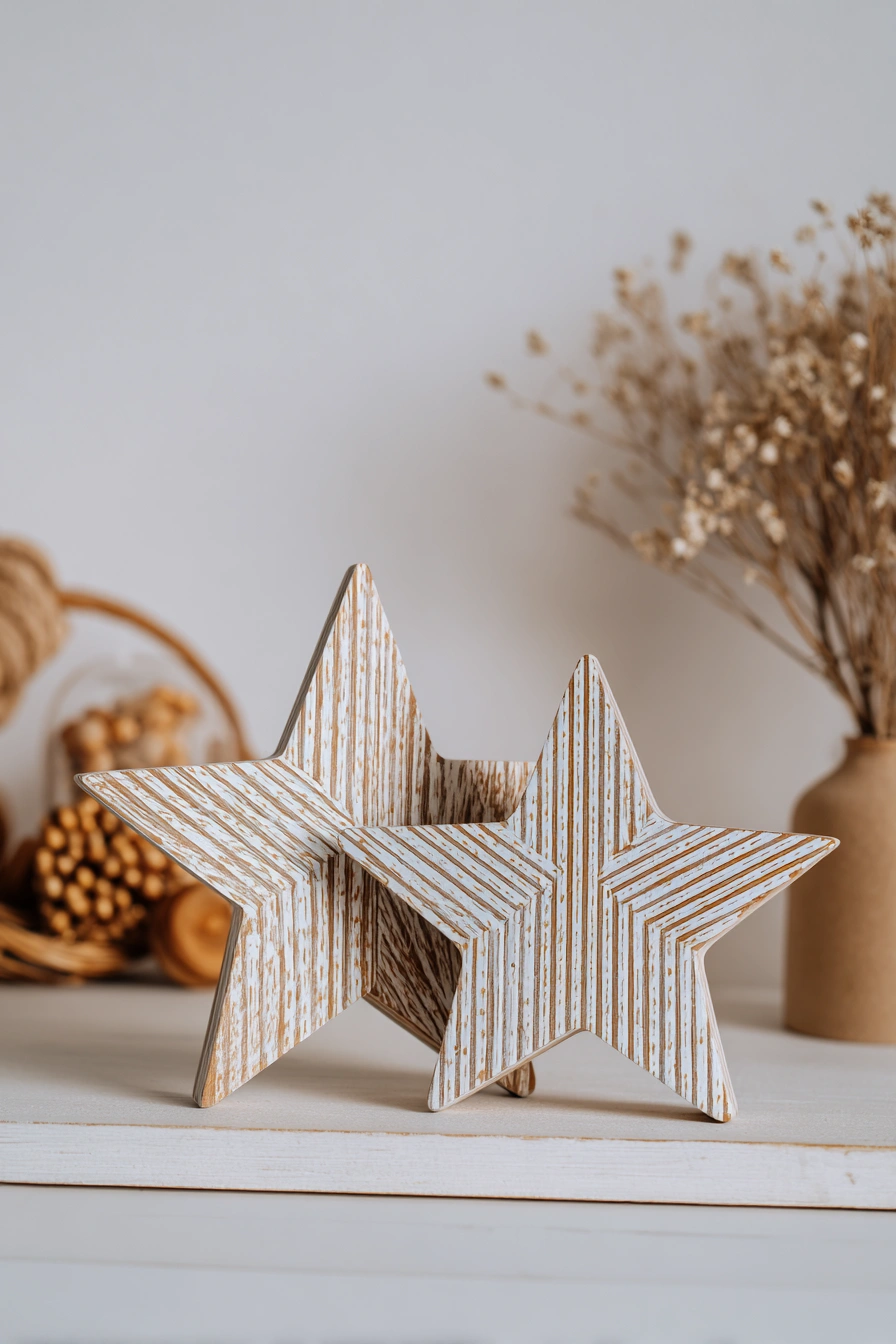 Distressed Wood Stars for Farmhouse Charm