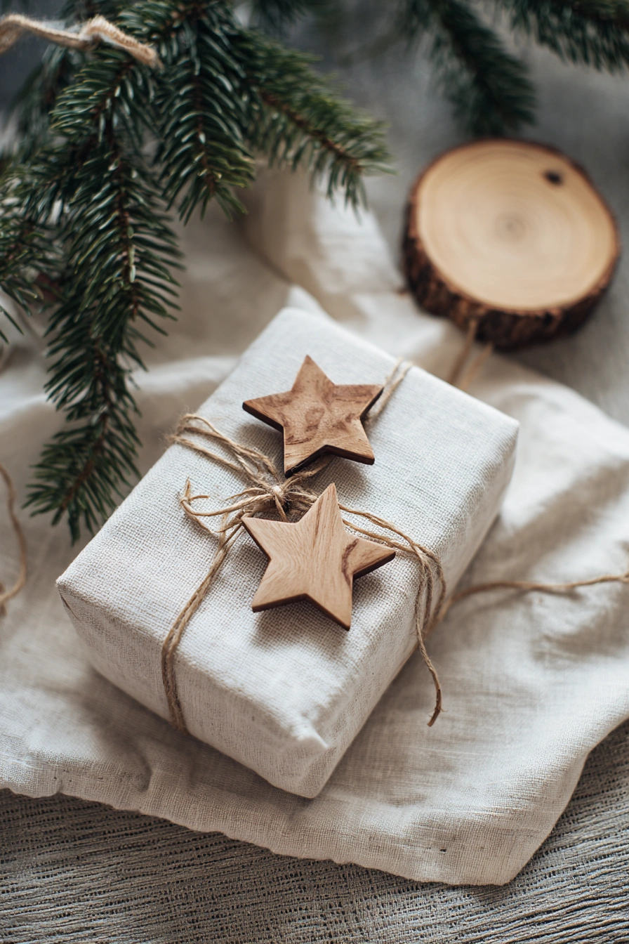 Rustic Star Gift Wrap Accents