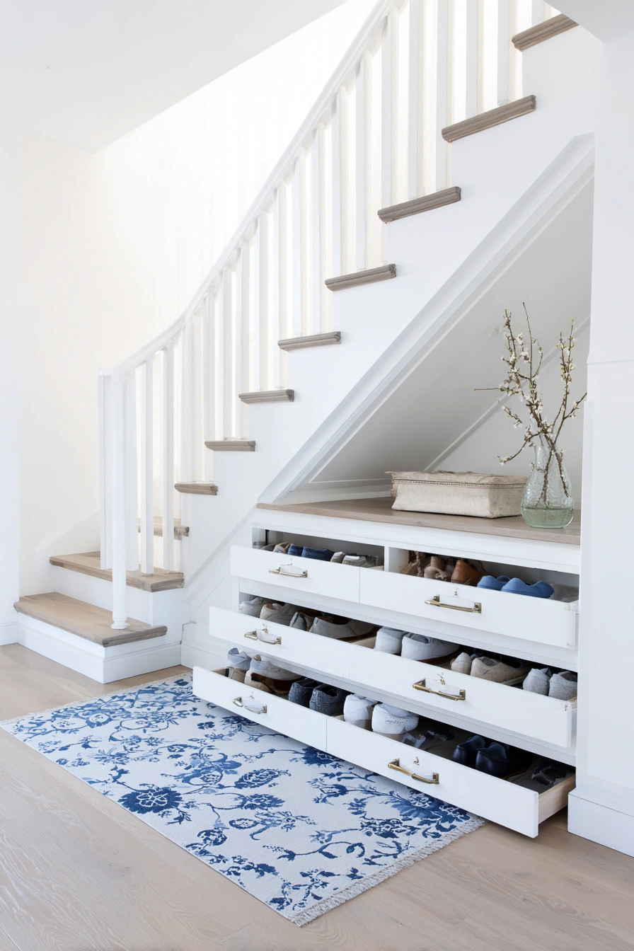 Under-Stair Pull-Out Shoe Drawers