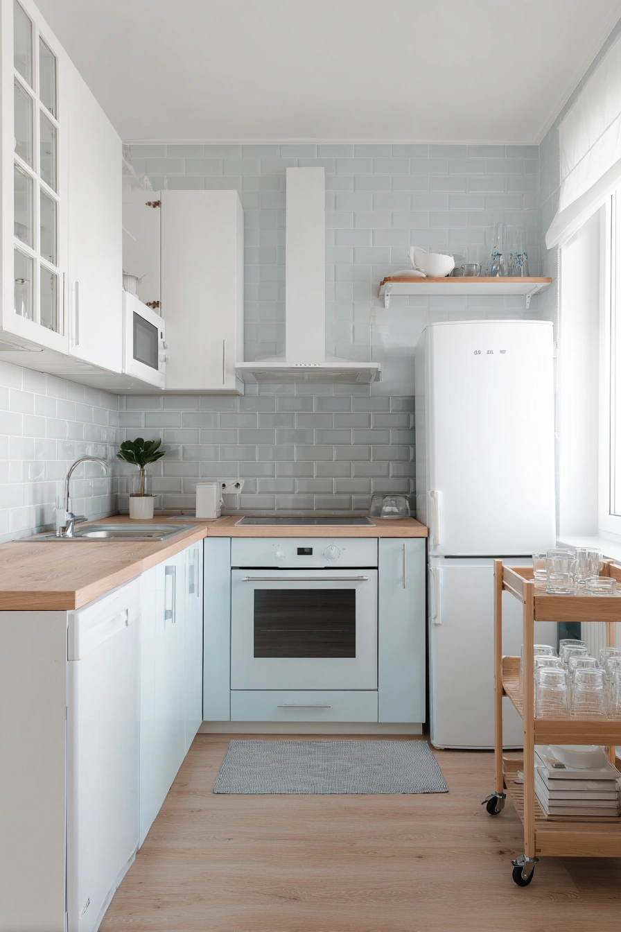 Cozy Pastel Kitchen with Nordic Vibes