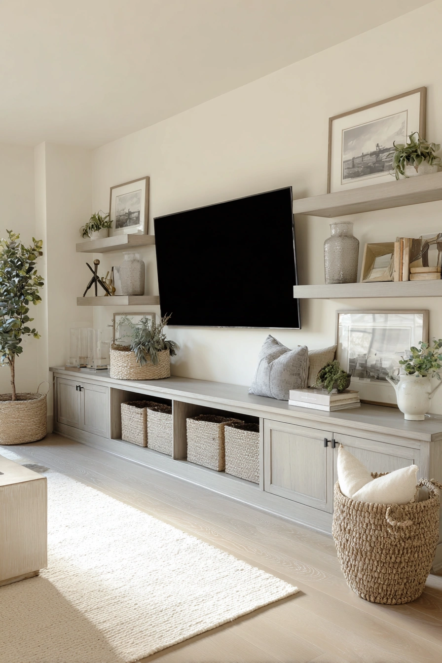 Cozy Coastal-Inspired TV Console