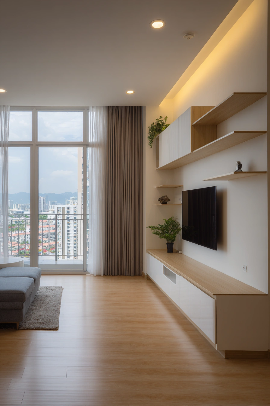 Floating Elegance with Urban Views