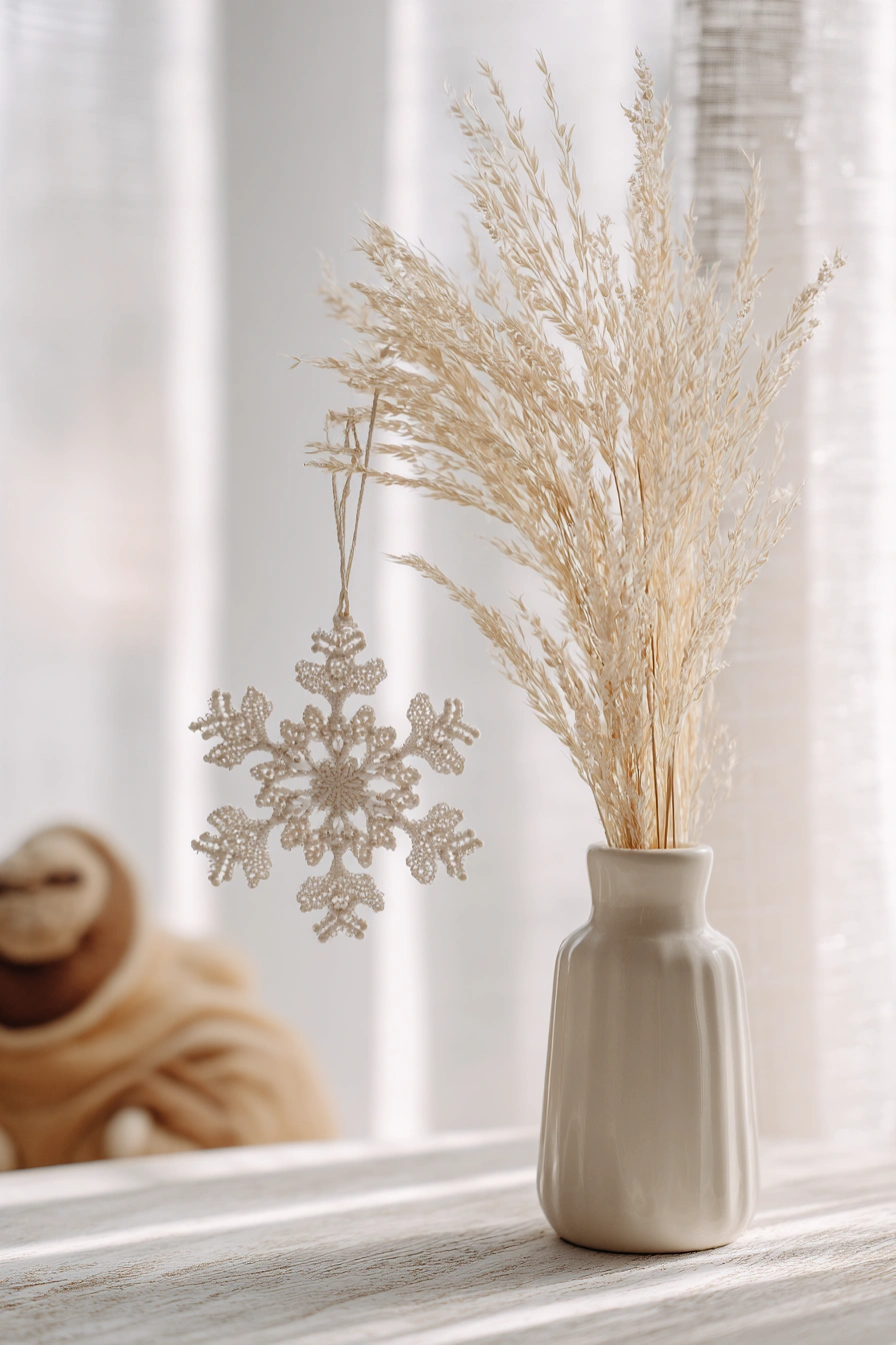 Delicate Crochet Snowflake Ornament