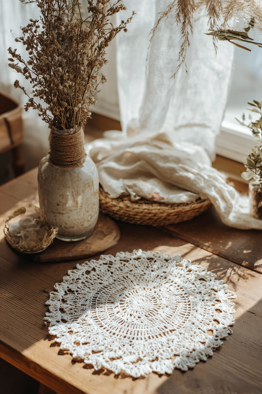 Vintage-Inspired Crochet Table Doily