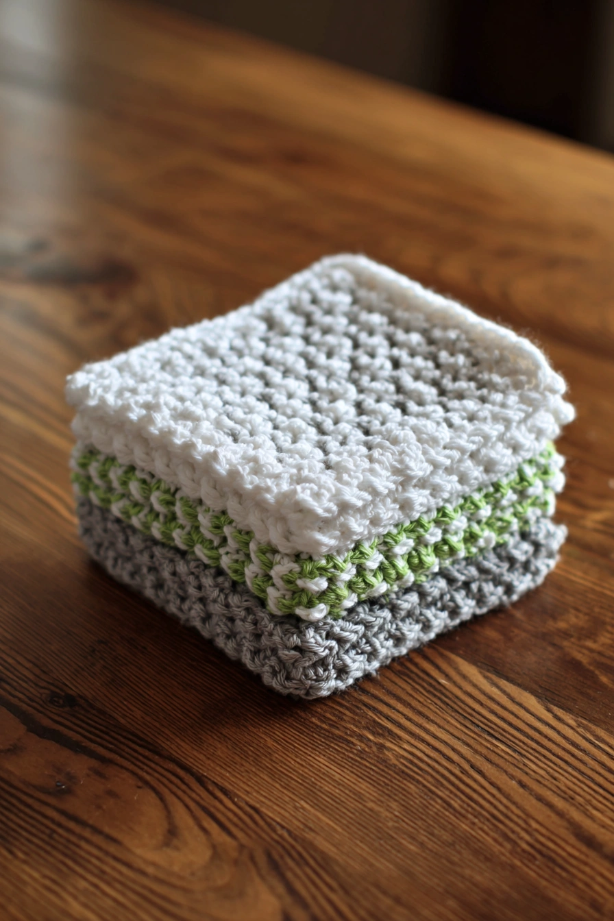 Eco-Friendly Crochet Washcloth Set