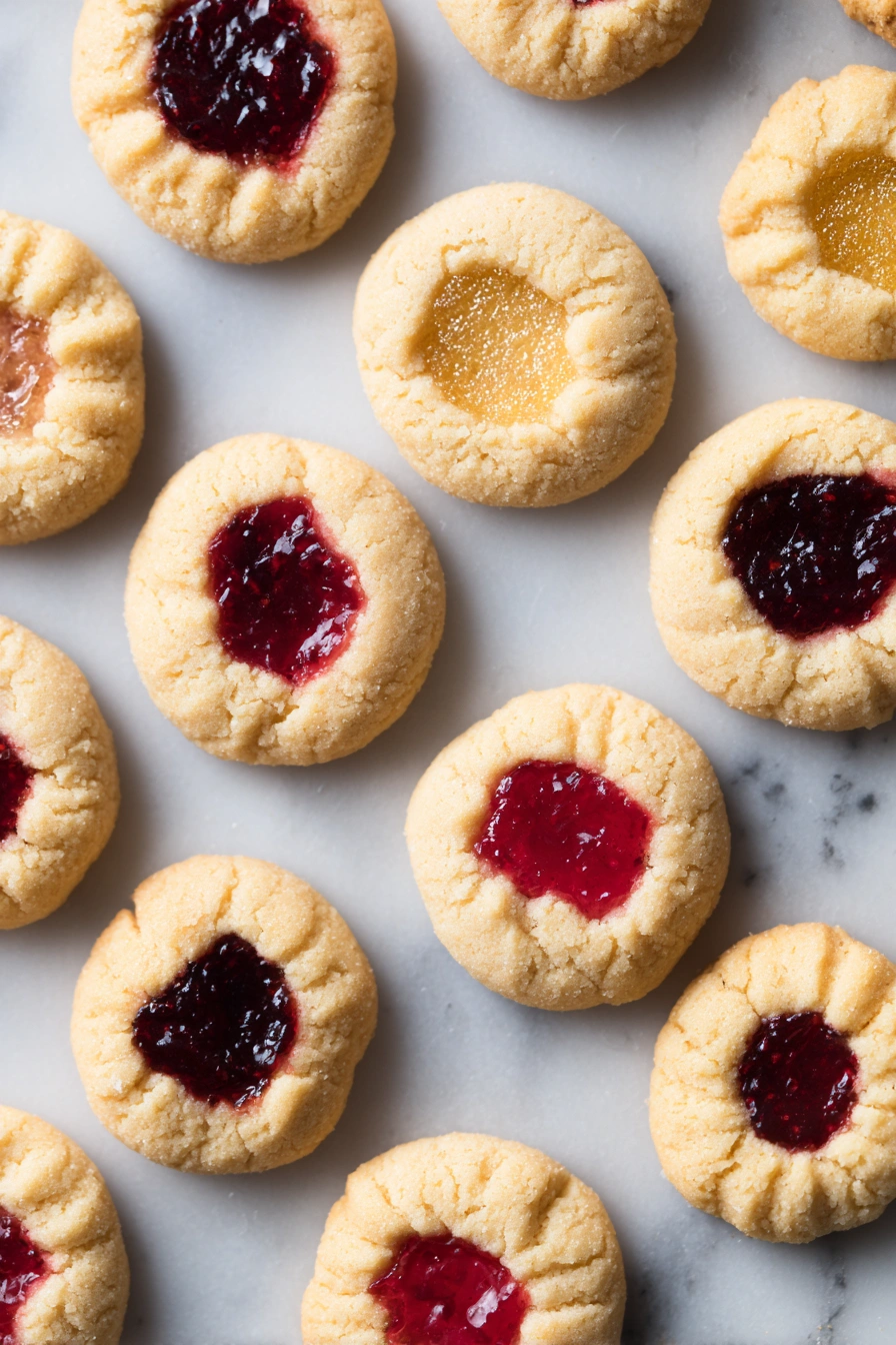 Buttery Jam-Filled Thumbprint Cookies