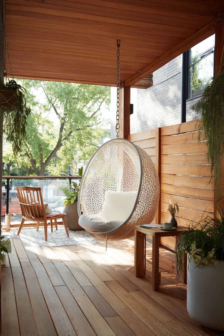 Warm Navy Balcony Retreat