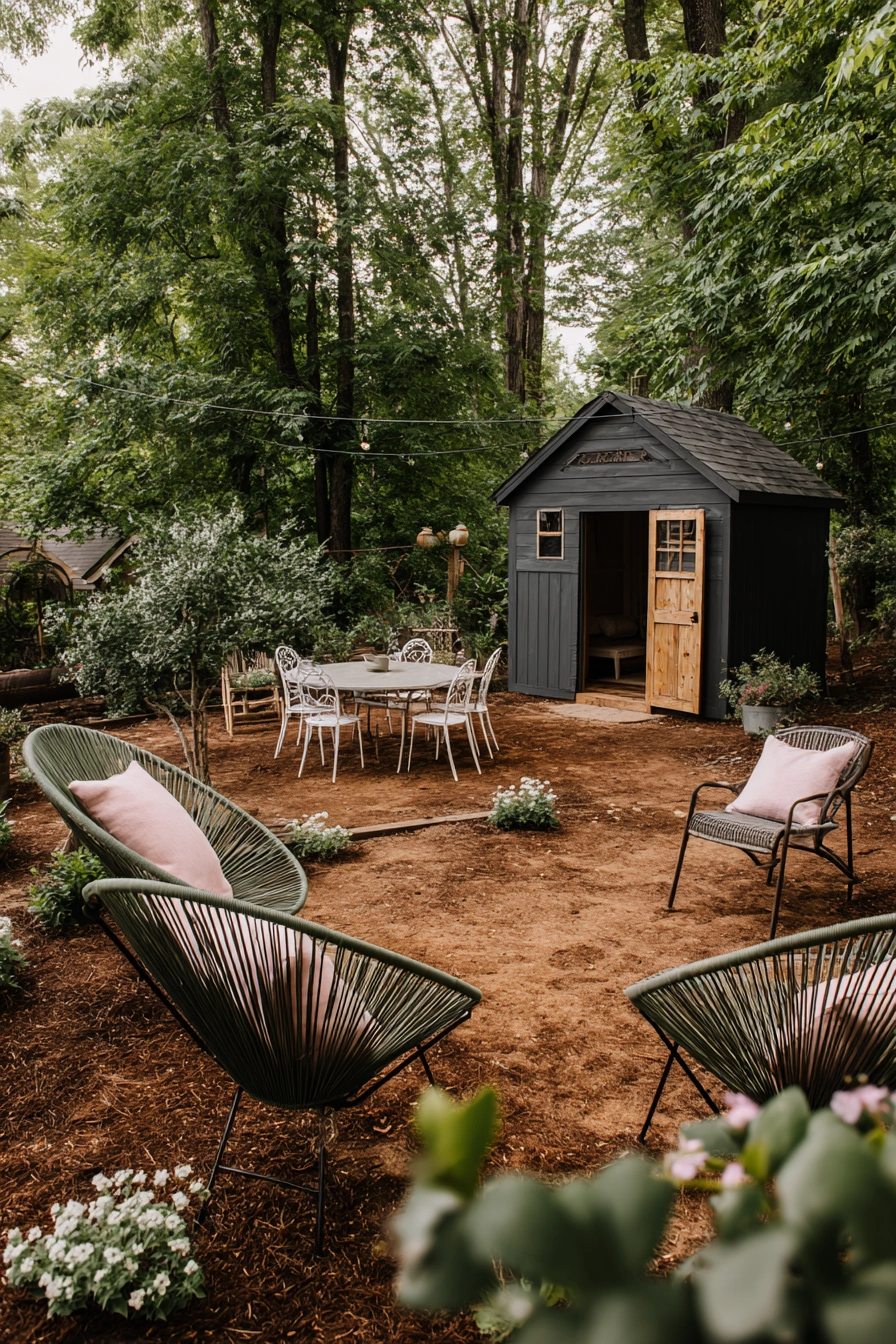 Rustic Navy Garden Hideaway