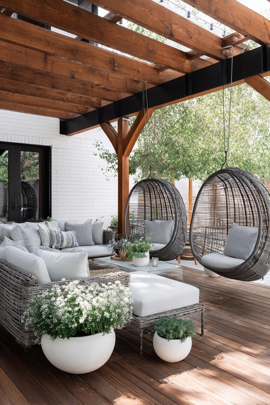 Serene Navy Patio Retreat