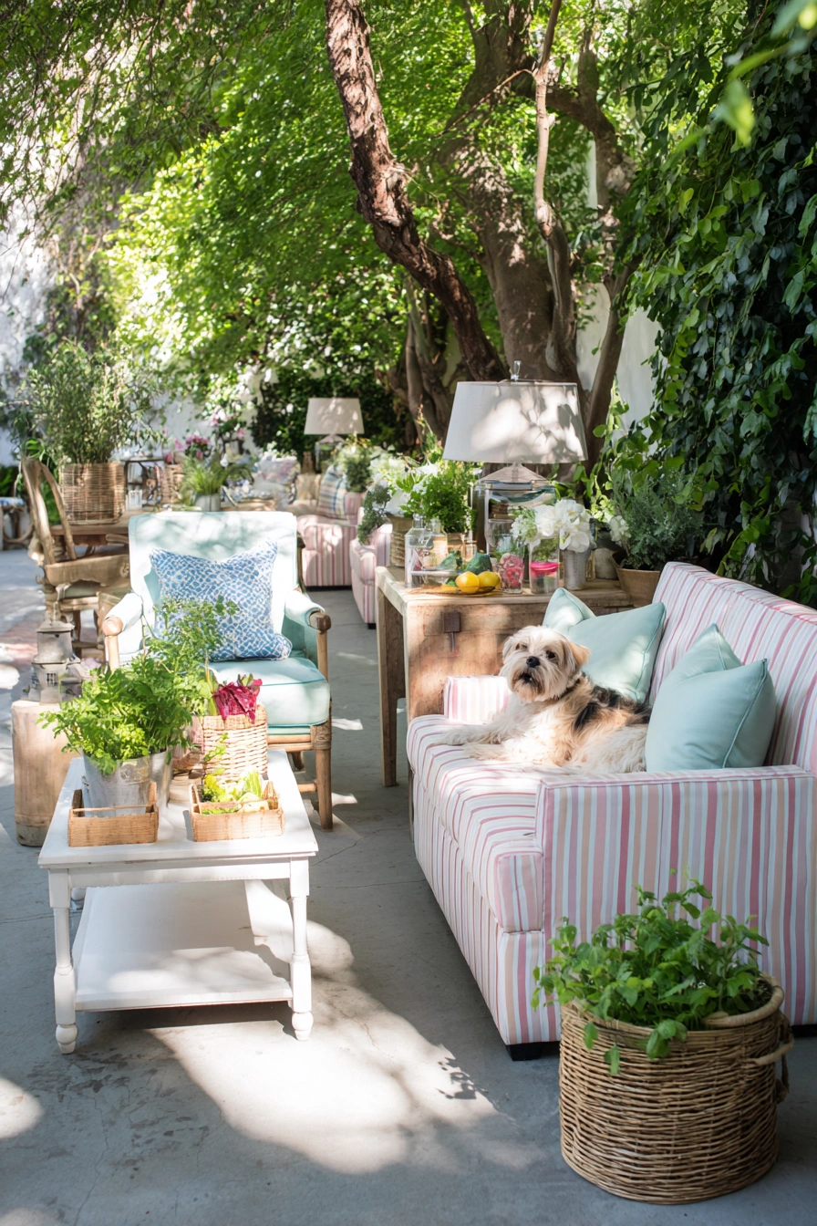 Cozy Navy Garden Lounge