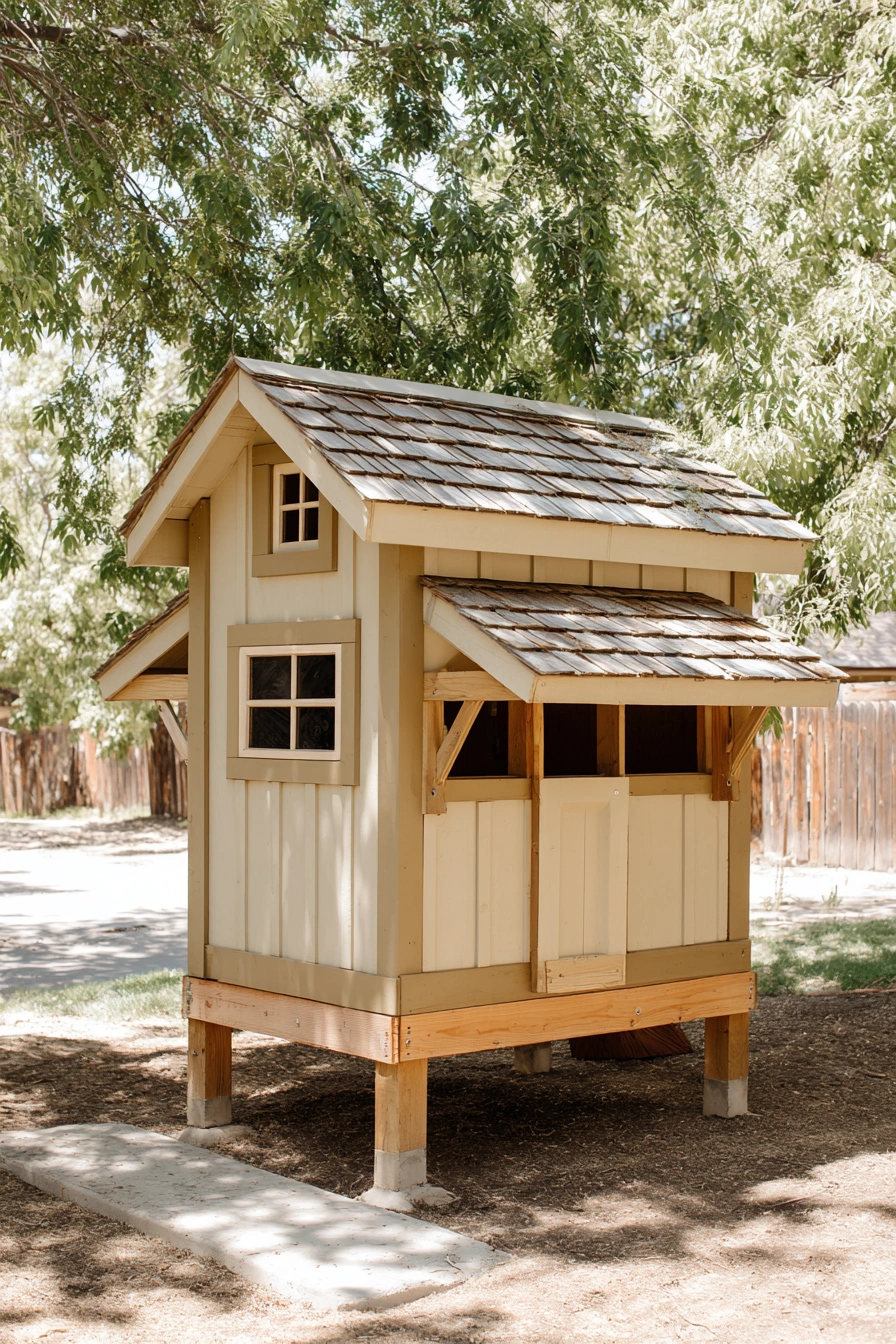 Elevated Cottage Pallet Chicken Coop