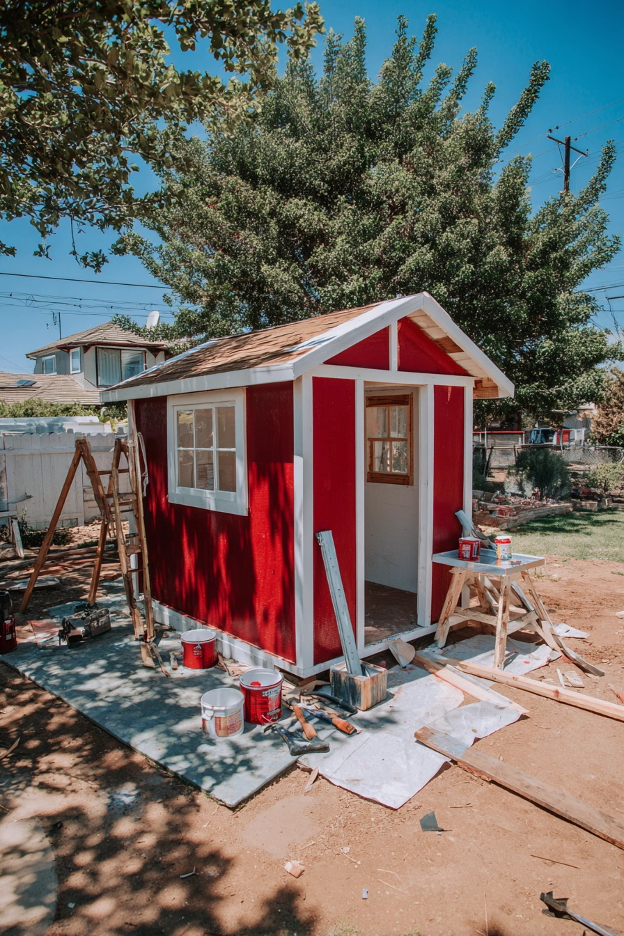 Bold Red Pallet Chicken Coop